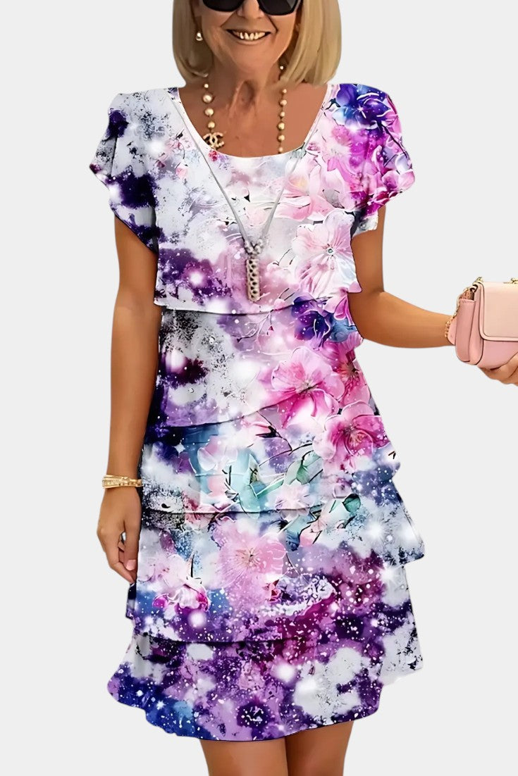 Tamara Tiered Floral Ruffle Dress