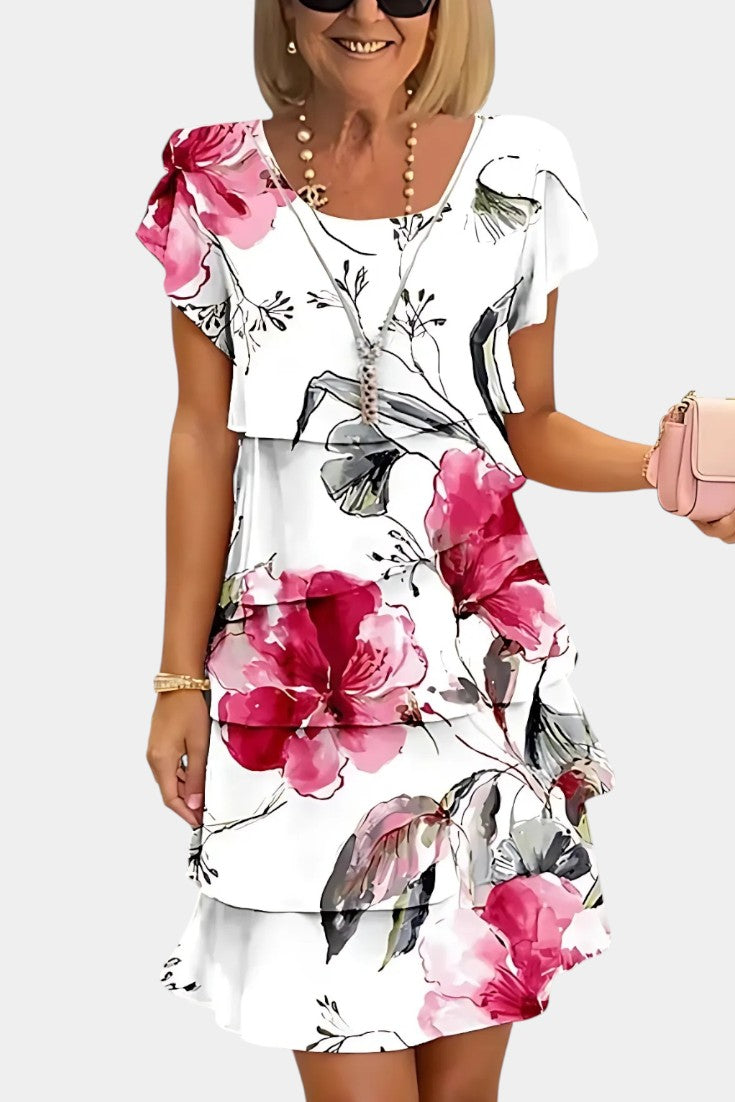 Tamara Tiered Floral Ruffle Dress