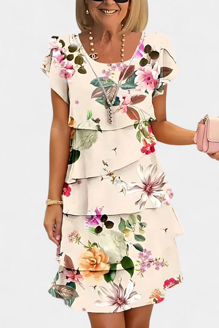 Tamara Tiered Floral Ruffle Dress