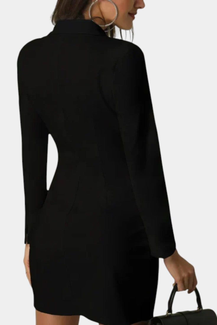 Heidi Elegant Double-Breasted Blazer Dress