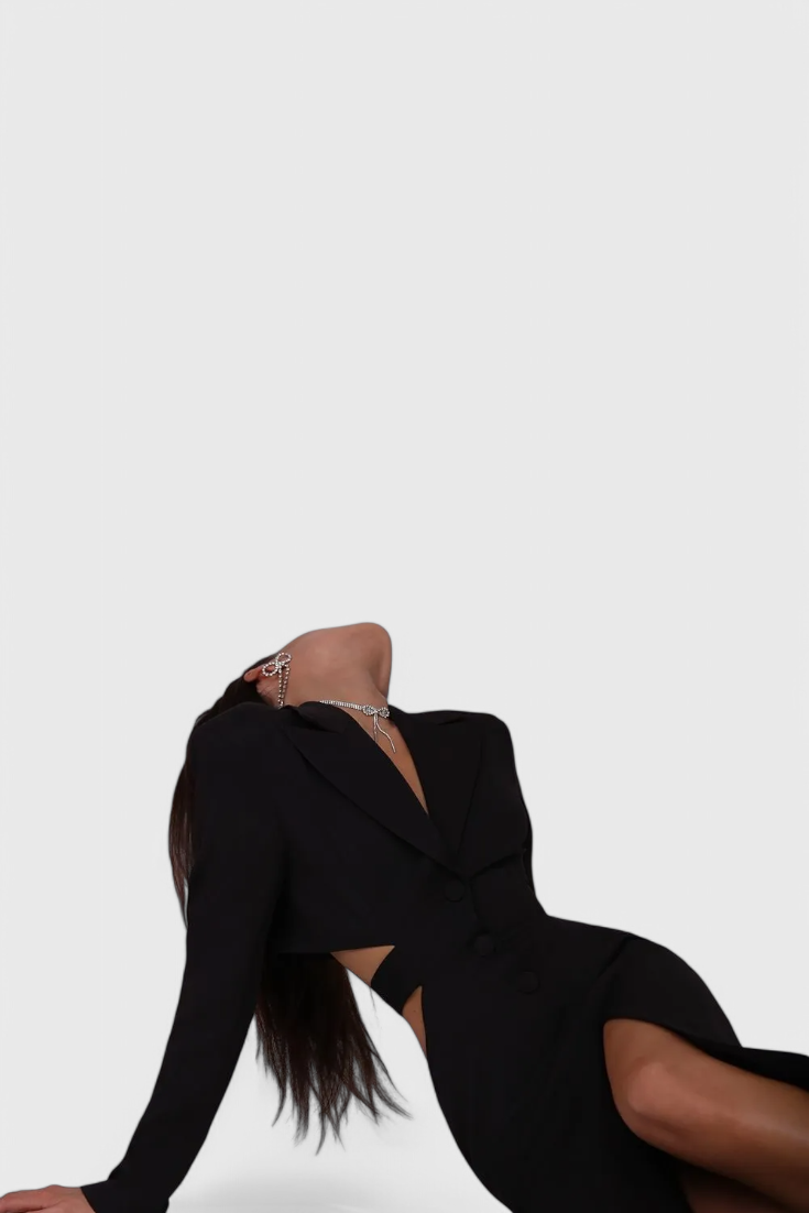 Bernice Cut-Out Midi Blazer Dress