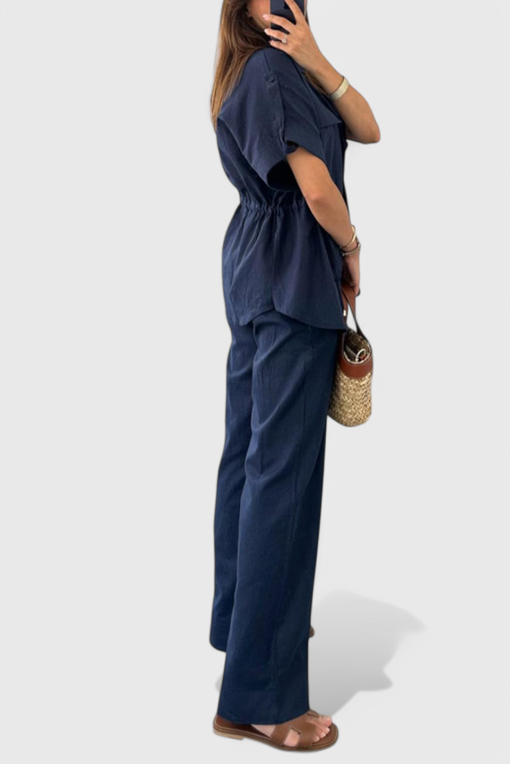 Lani Relaxed Two-Piece Shirt and Trousers Set