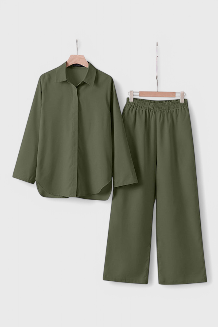Skye Button Detail Two-Piece Set
