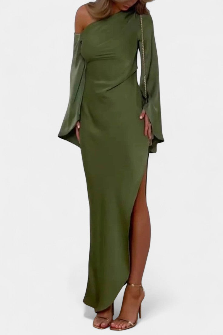 Keisha One-Shoulder Asymmetrical Maxi Dress