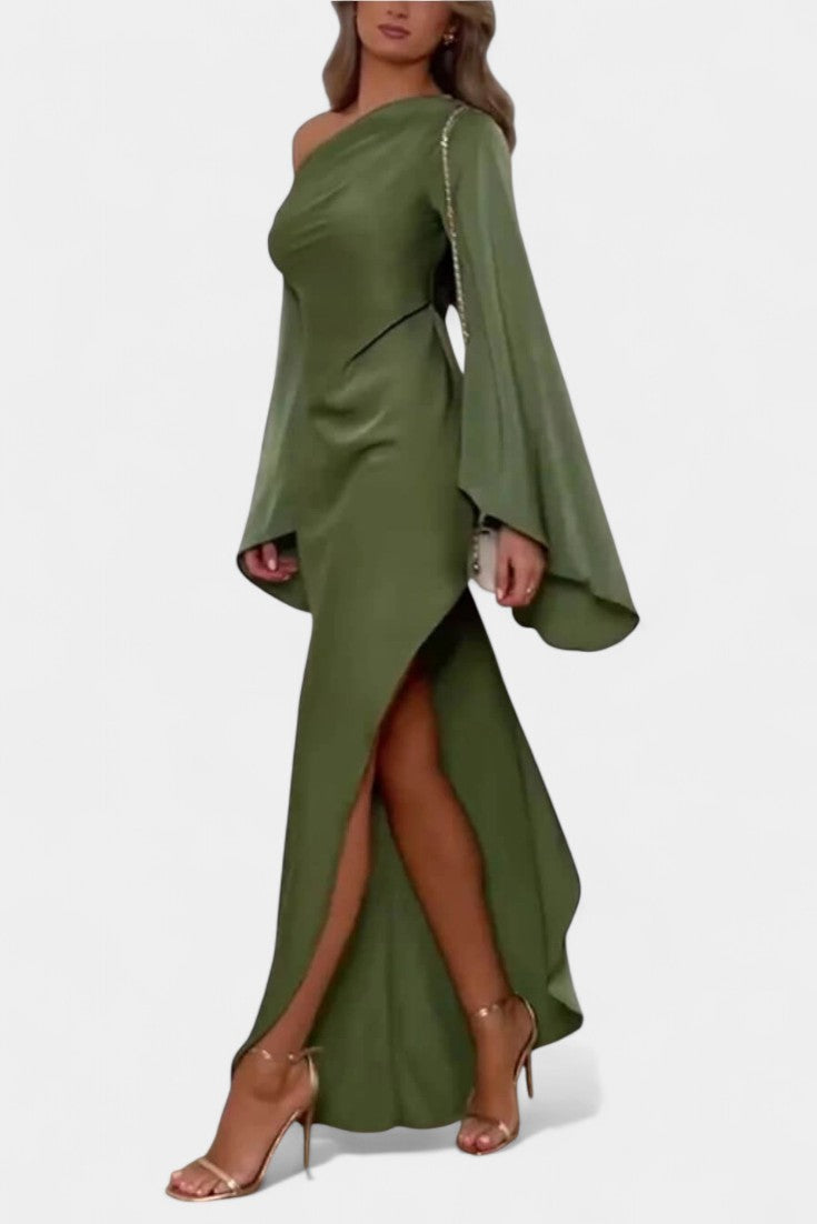 Keisha One-Shoulder Asymmetrical Maxi Dress