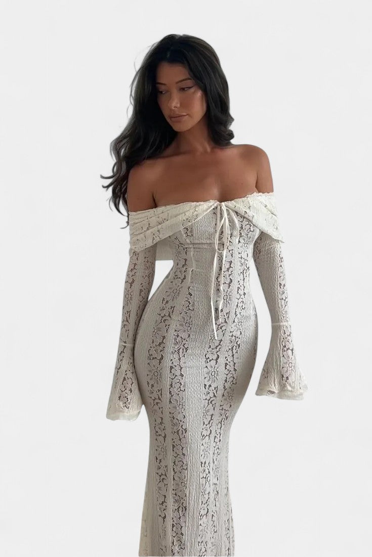 Rosalie Lace Off-Shoulder Maxi Dress
