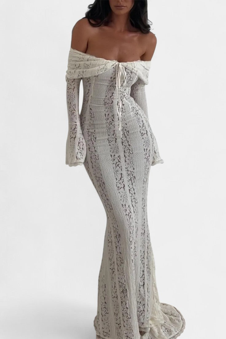 Rosalie Lace Off-Shoulder Maxi Dress