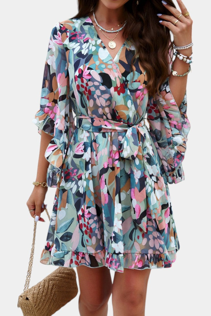 Besa Printed Floral Midi Dress