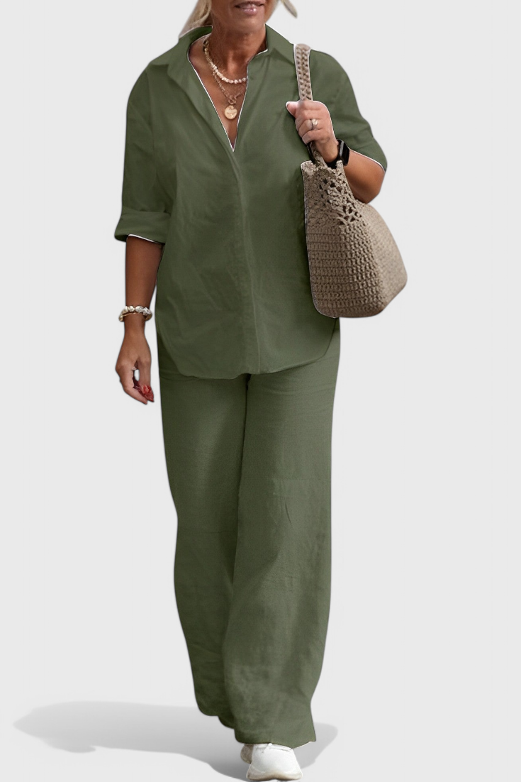 Skye Button Detail Two-Piece Set