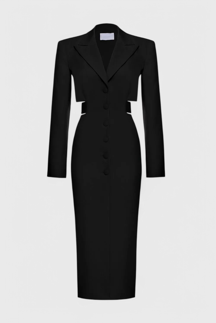 Bernice Cut-Out Midi Blazer Dress