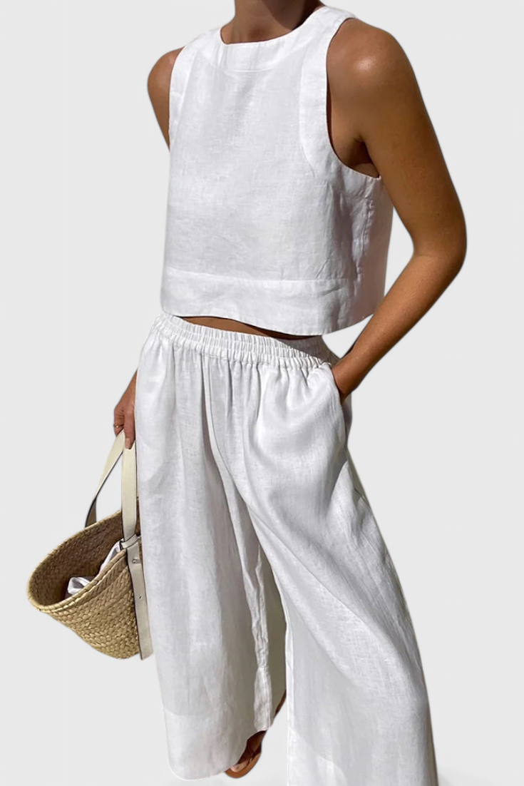 Avelina Two-Piece Set with Relaxed Minimalist Silhouette