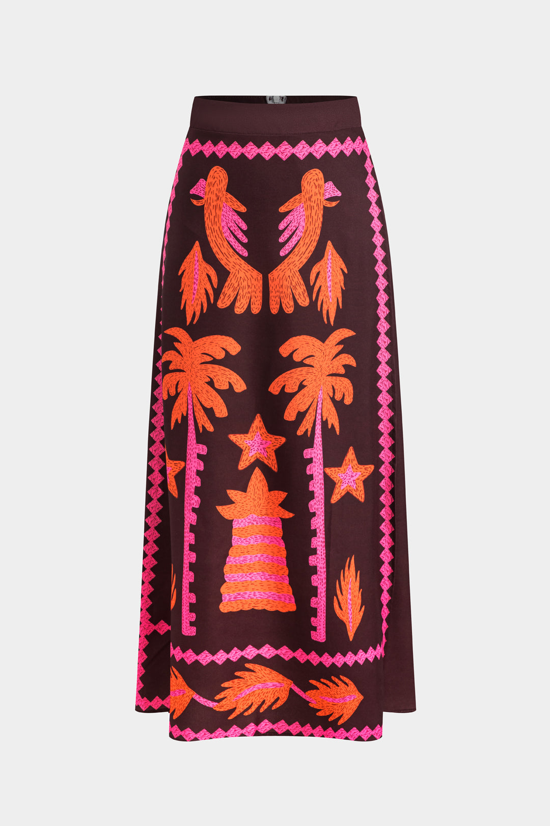 Sloan Coconut Palm Cut-Out Button Top & Skirt Set