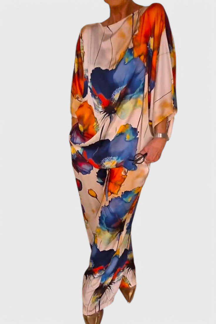 Karoline Floral Two-Piece Set with Relaxed Fit