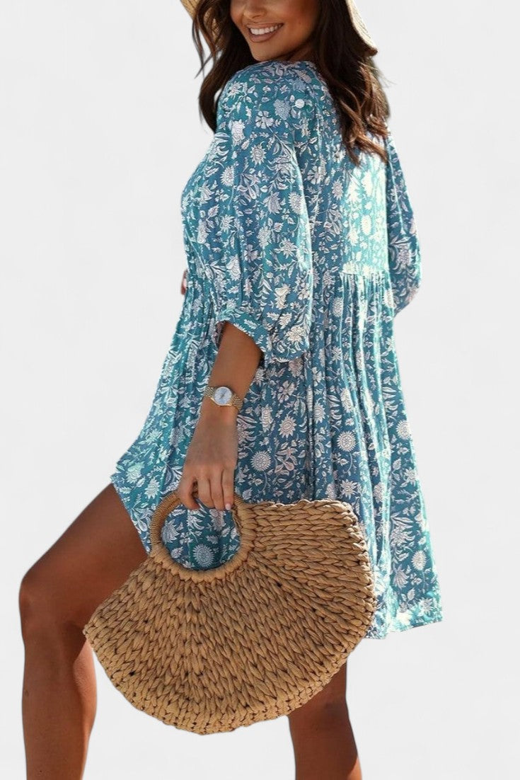 Daniela Floral Boho Mini Dress