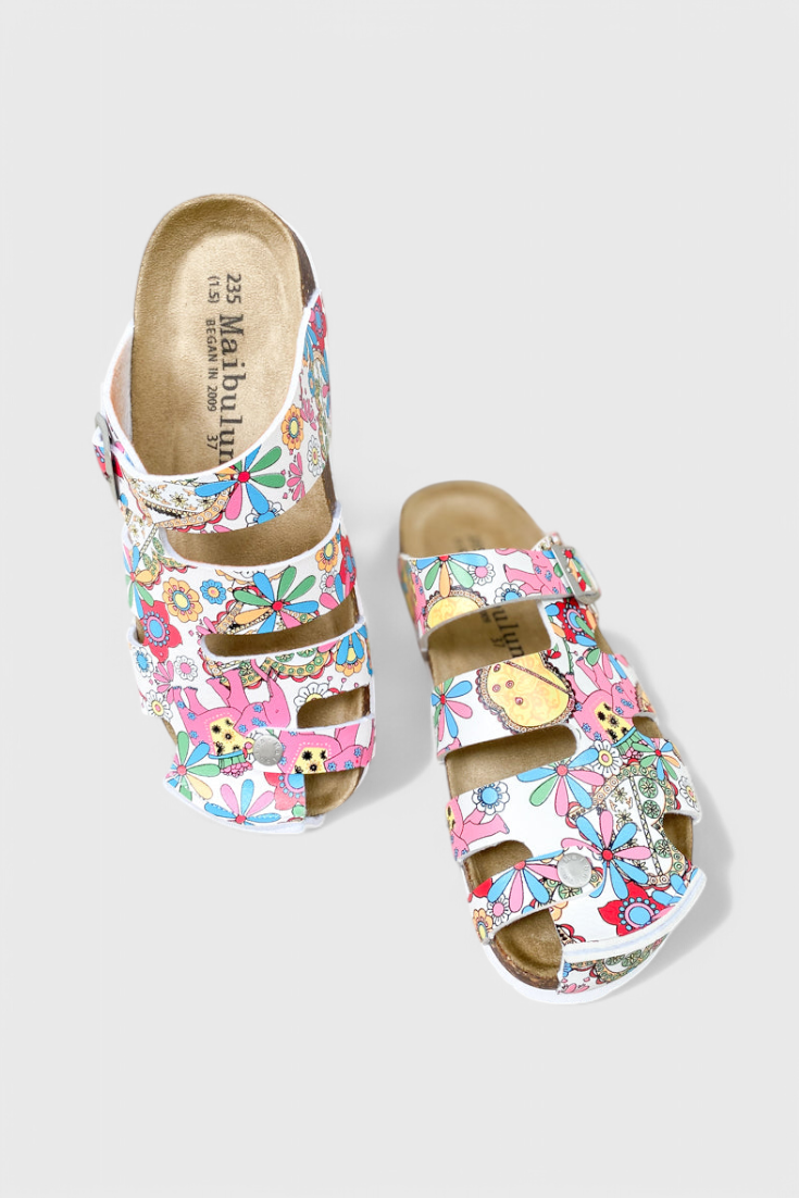 Isolde Buckled Cork Slide Clogs