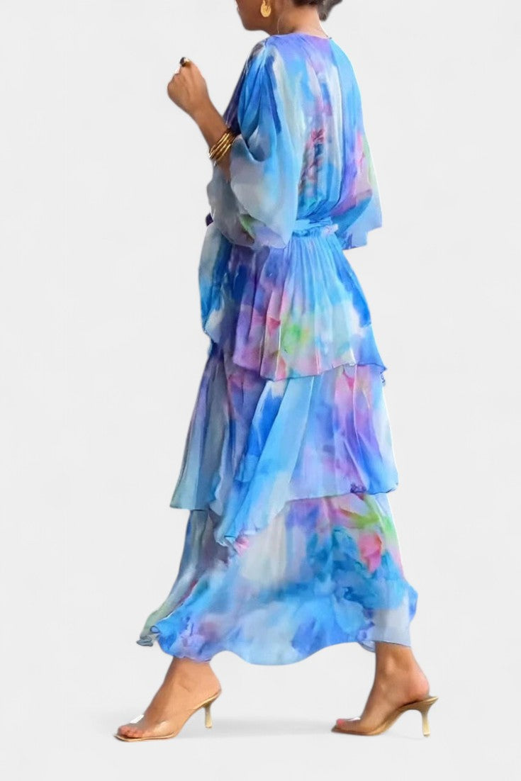 Carol Watercolour Floral Maxi Dress