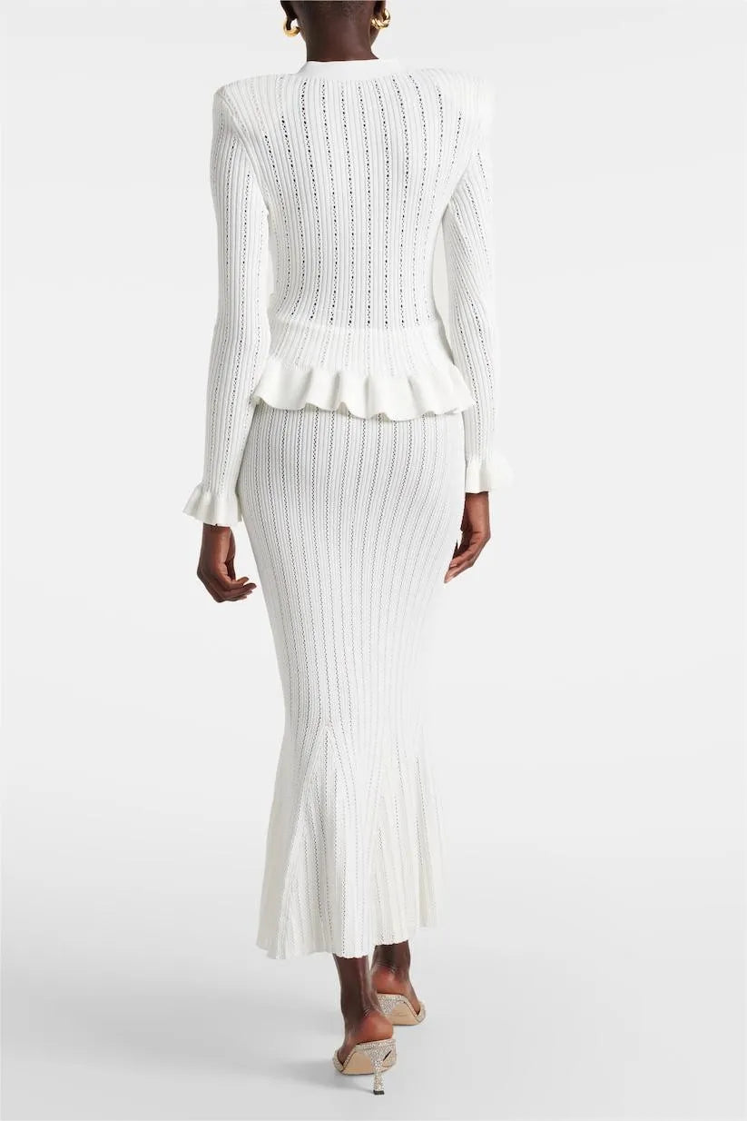 Cressida Refined Knit Midi Dress & Buttoned Top Set