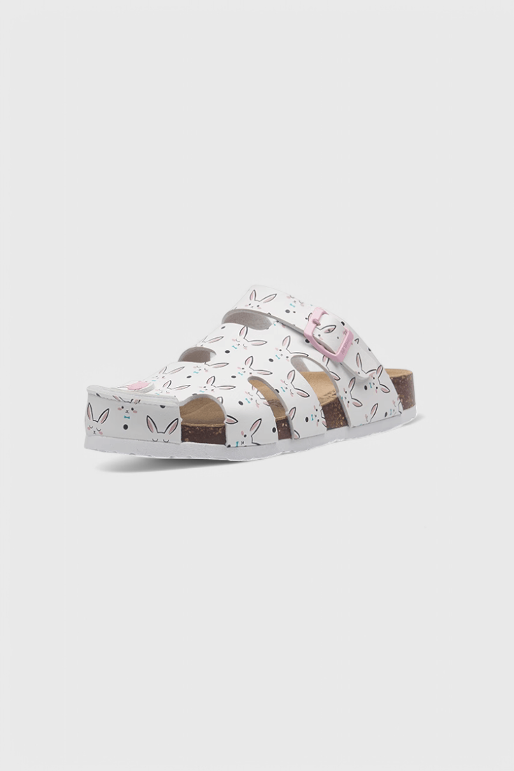 Isolde Buckled Cork Slide Clogs