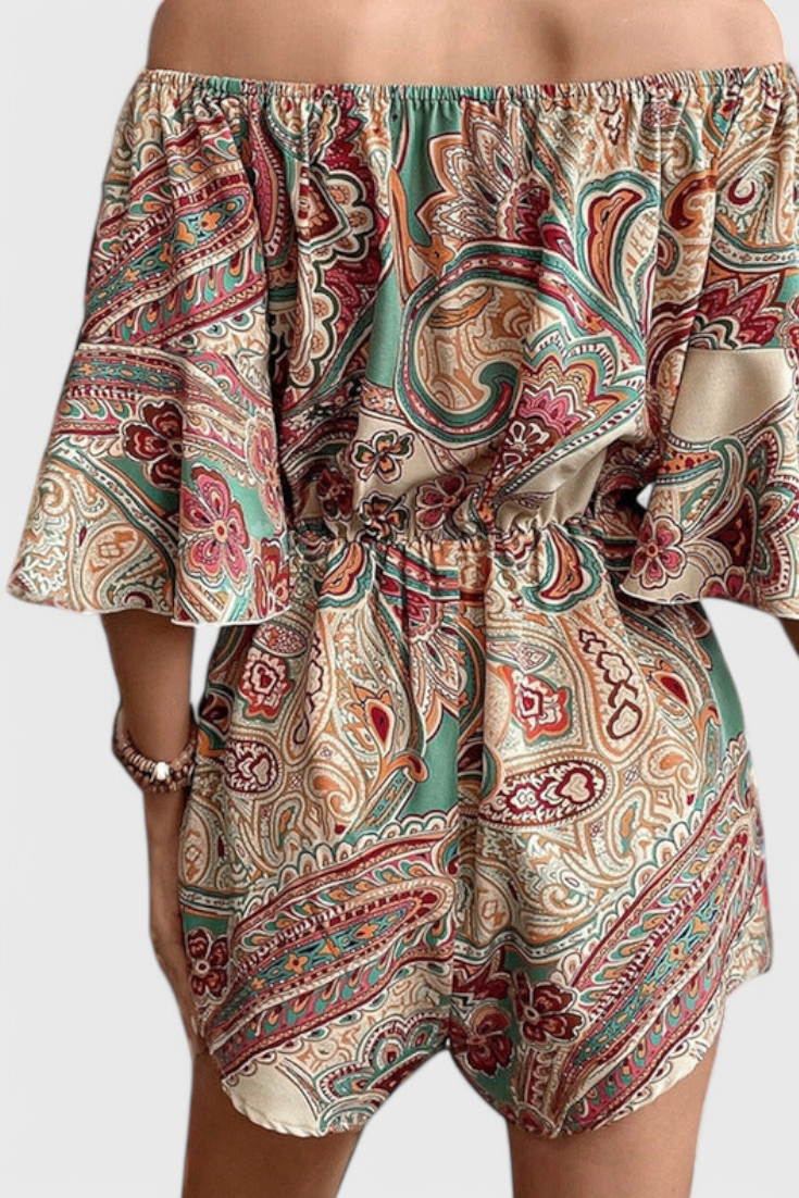 Paloma Bohemian Off-Shoulder Romper