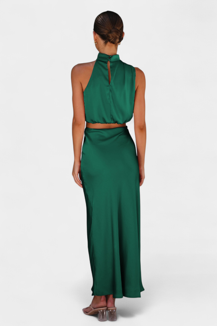 Hanna Asymmetric Top & Skirt Set