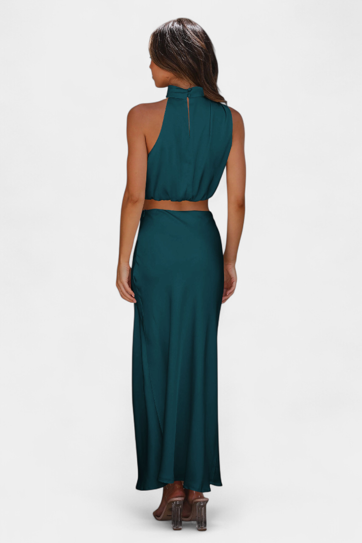 Hanna Asymmetric Top & Skirt Set