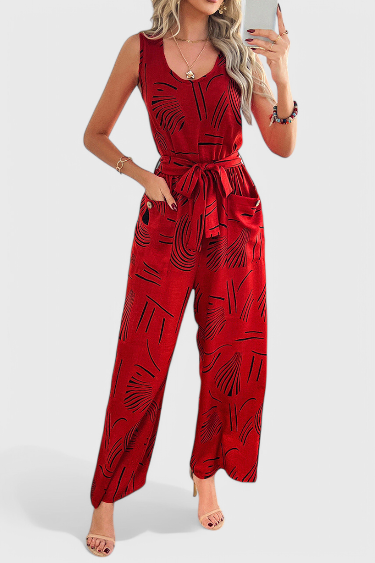 Alondra Sleeveless Linen Jumpsuit