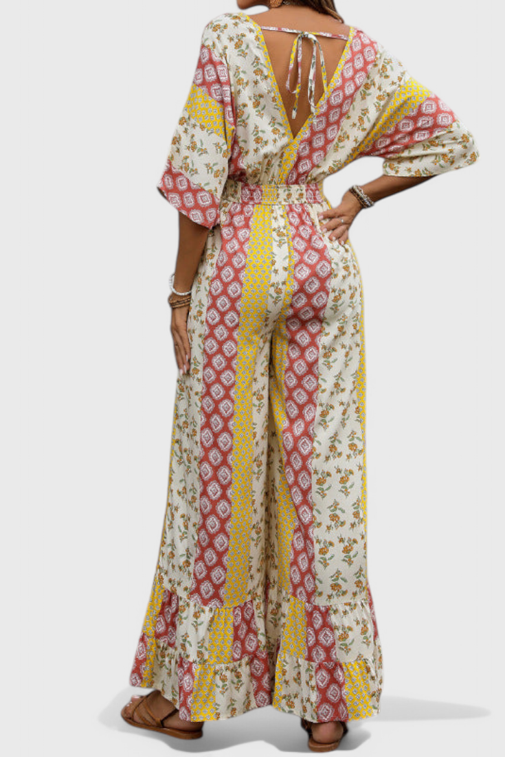 Ayana Bohemian Jumpsuit with Flowing Sleeves