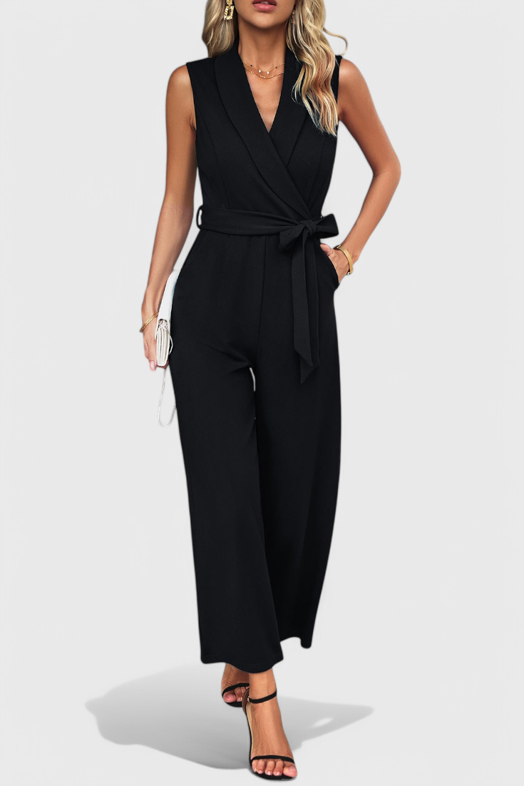 Luciana Sleeveless Wrap Jumpsuit
