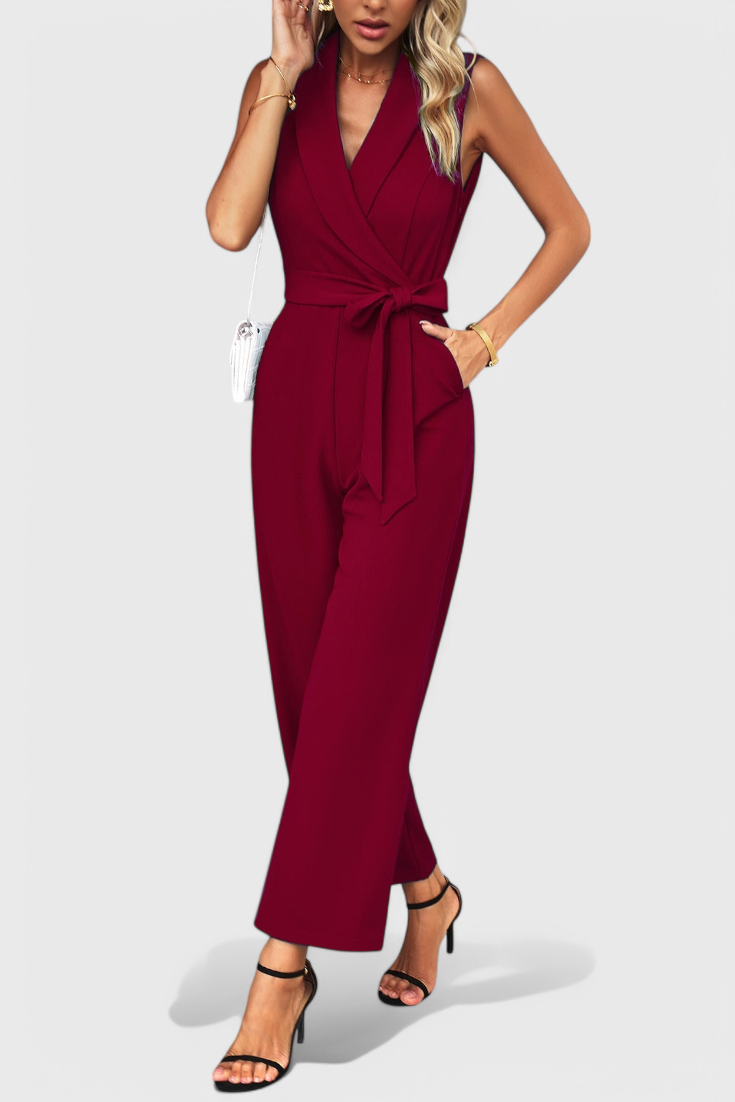 Luciana Sleeveless Wrap Jumpsuit
