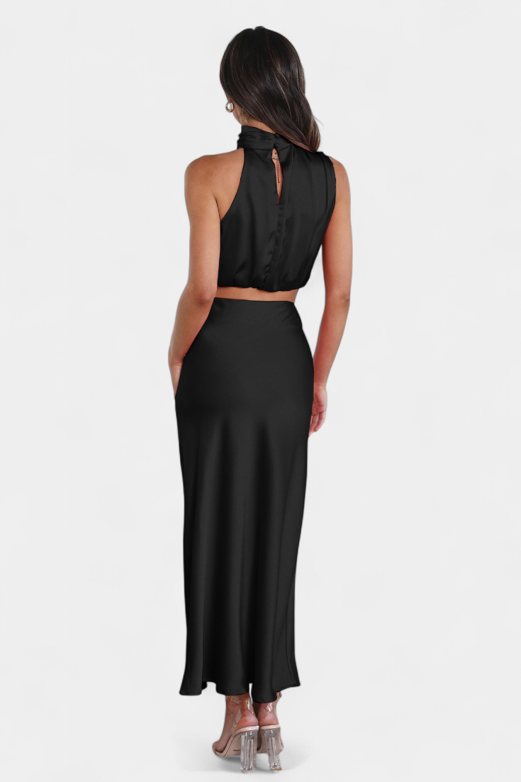 Hanna Asymmetric Top & Skirt Set