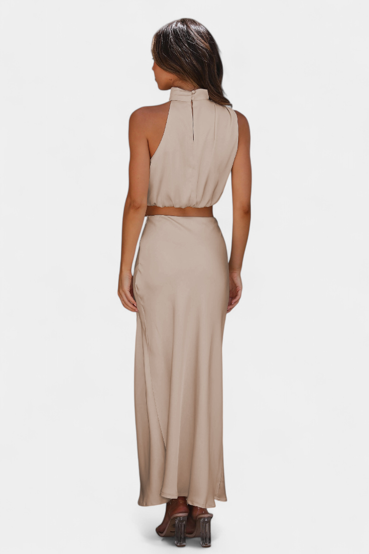 Hanna Asymmetric Top & Skirt Set