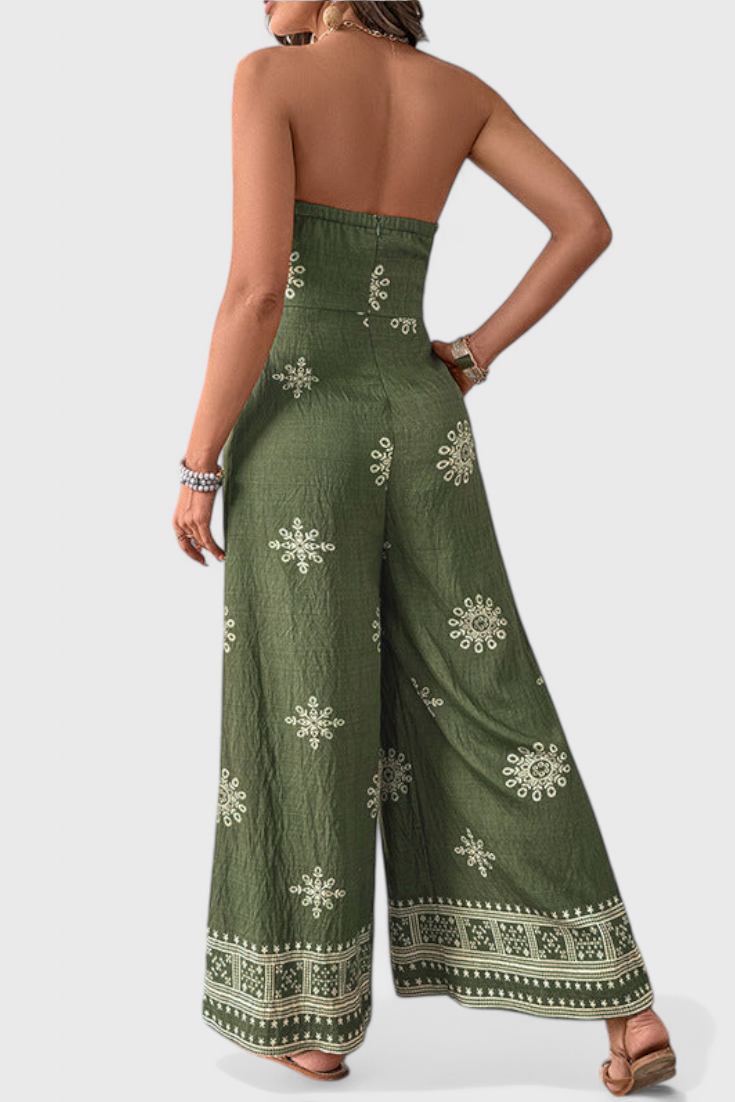 Zanele Strapless Printed Jumpsuit