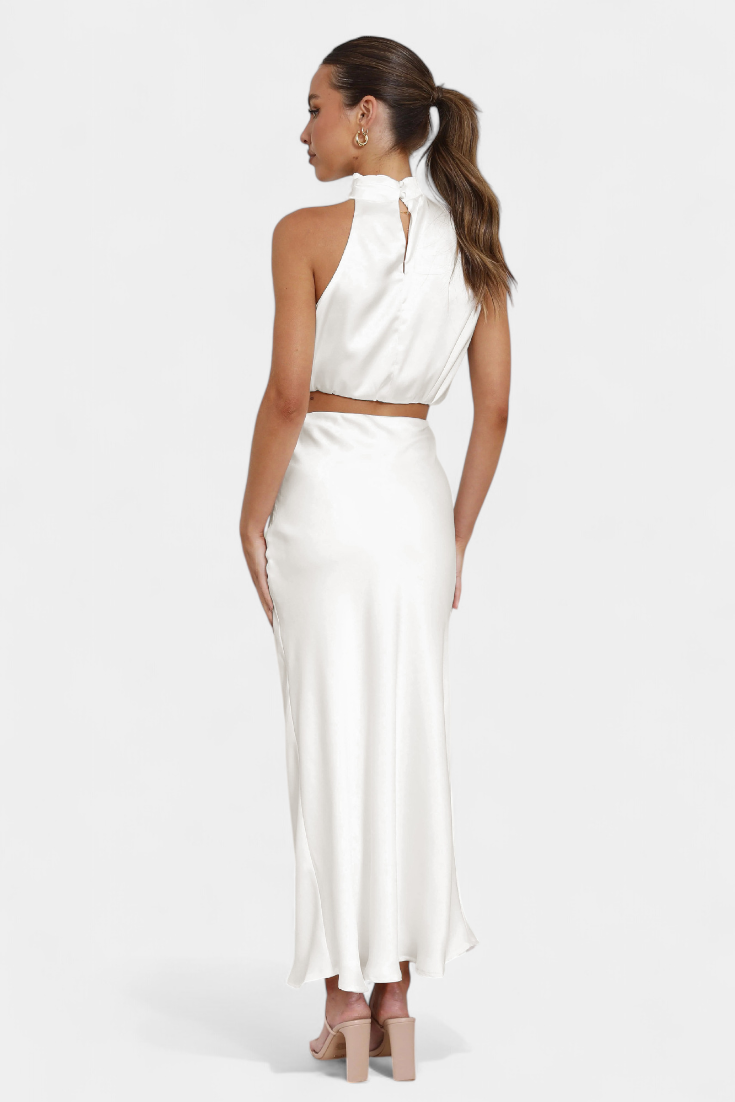 Hanna Asymmetric Top & Skirt Set