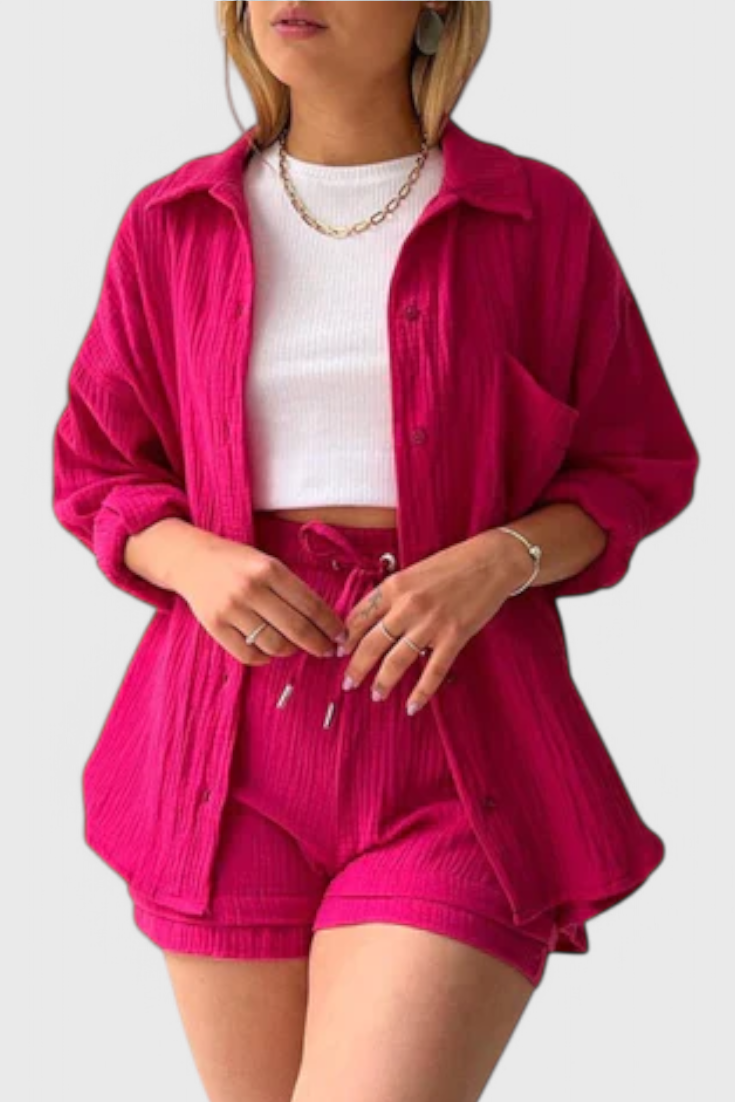 Xenia Relaxed Lounge Collar Set