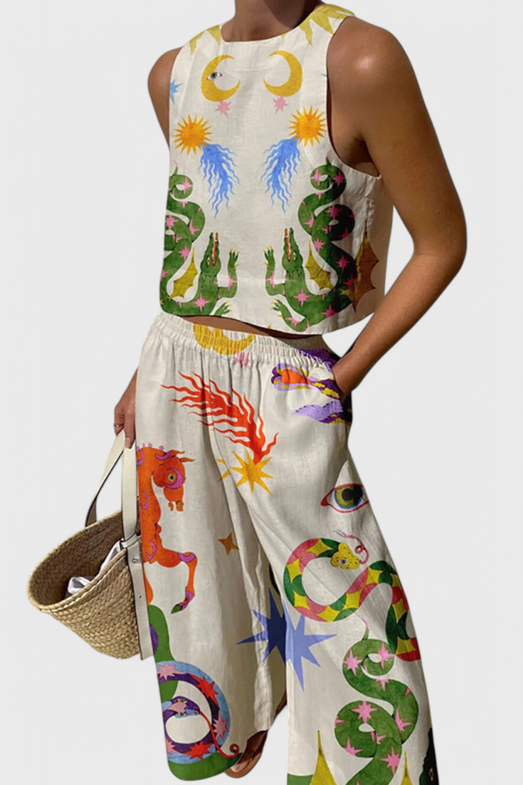 Avelina Two-Piece Set with Relaxed Minimalist Silhouette