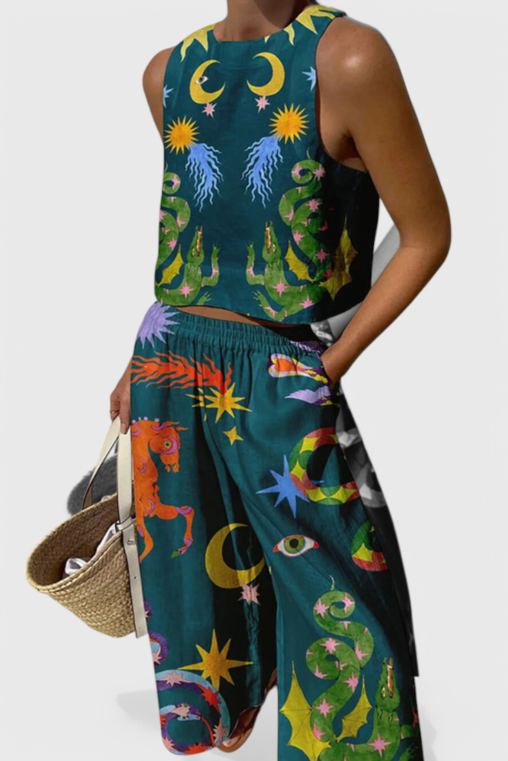 Avelina Two-Piece Set with Relaxed Minimalist Silhouette