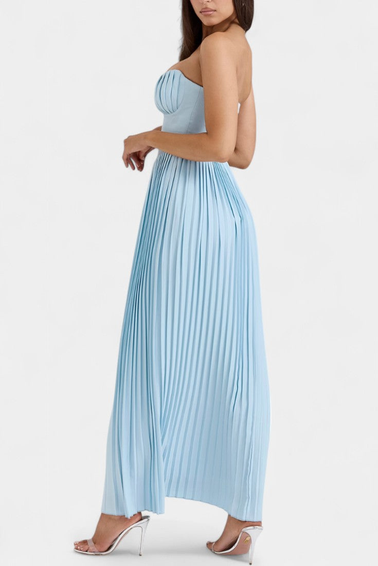Seraphina Strapless Pleated Bustier Dress