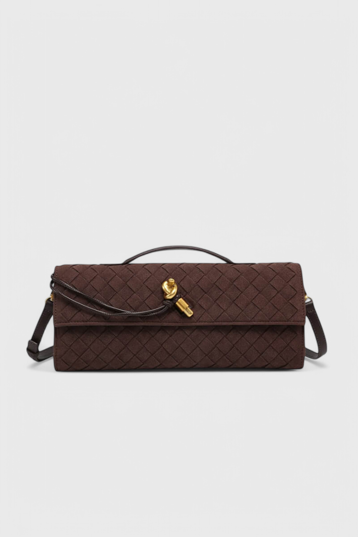 Melanie Classic Suede Shoulder Bag