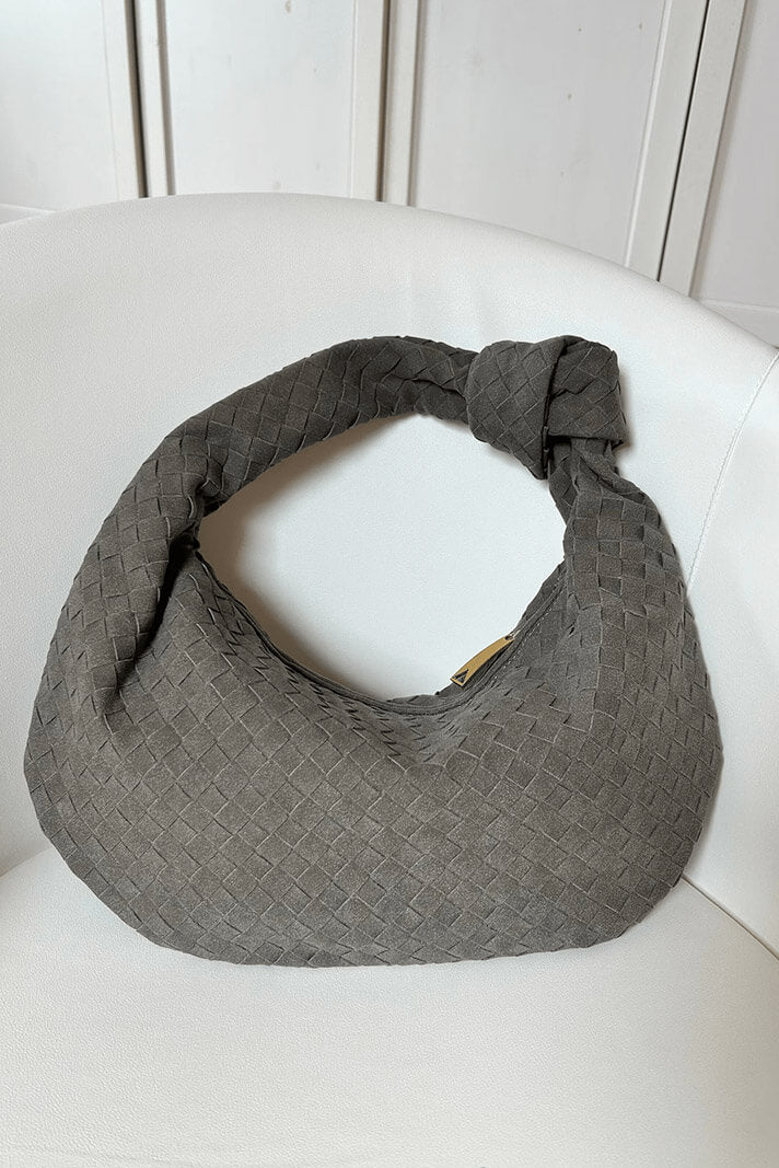 Lila Medium Woven Bag with Knot Detail