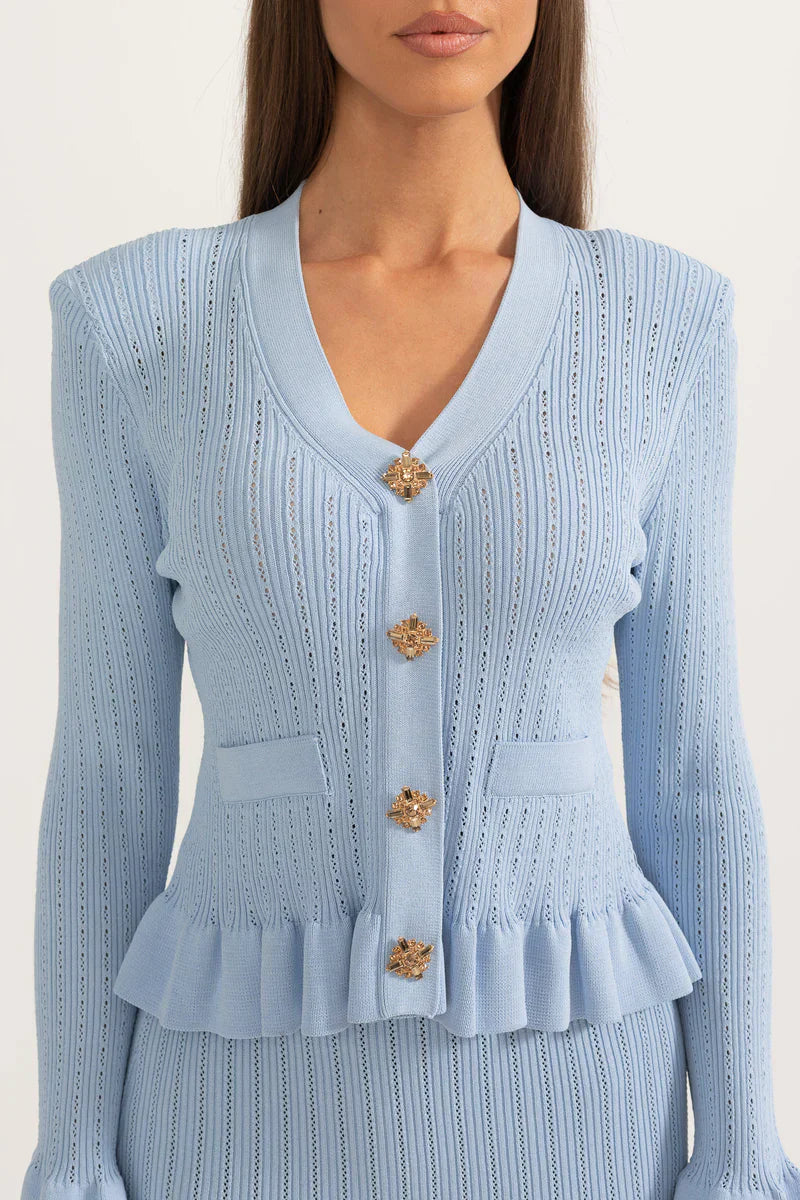 Cressida Refined Knit Midi Dress & Buttoned Top Set