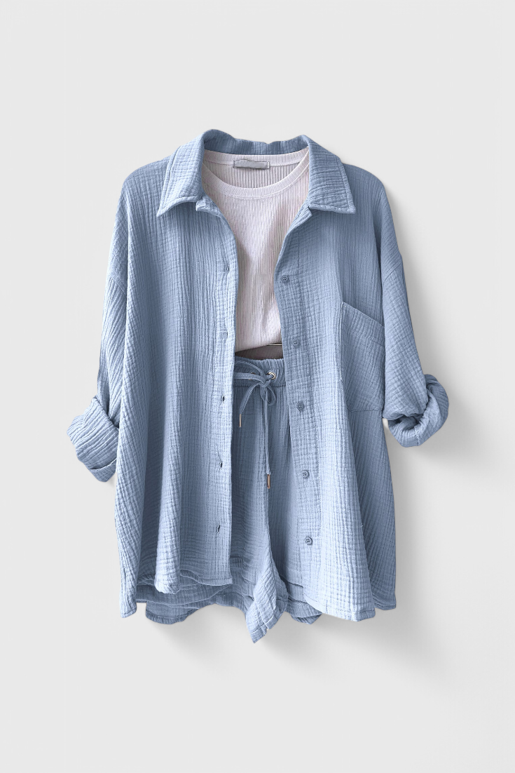 Xenia Relaxed Lounge Collar Set