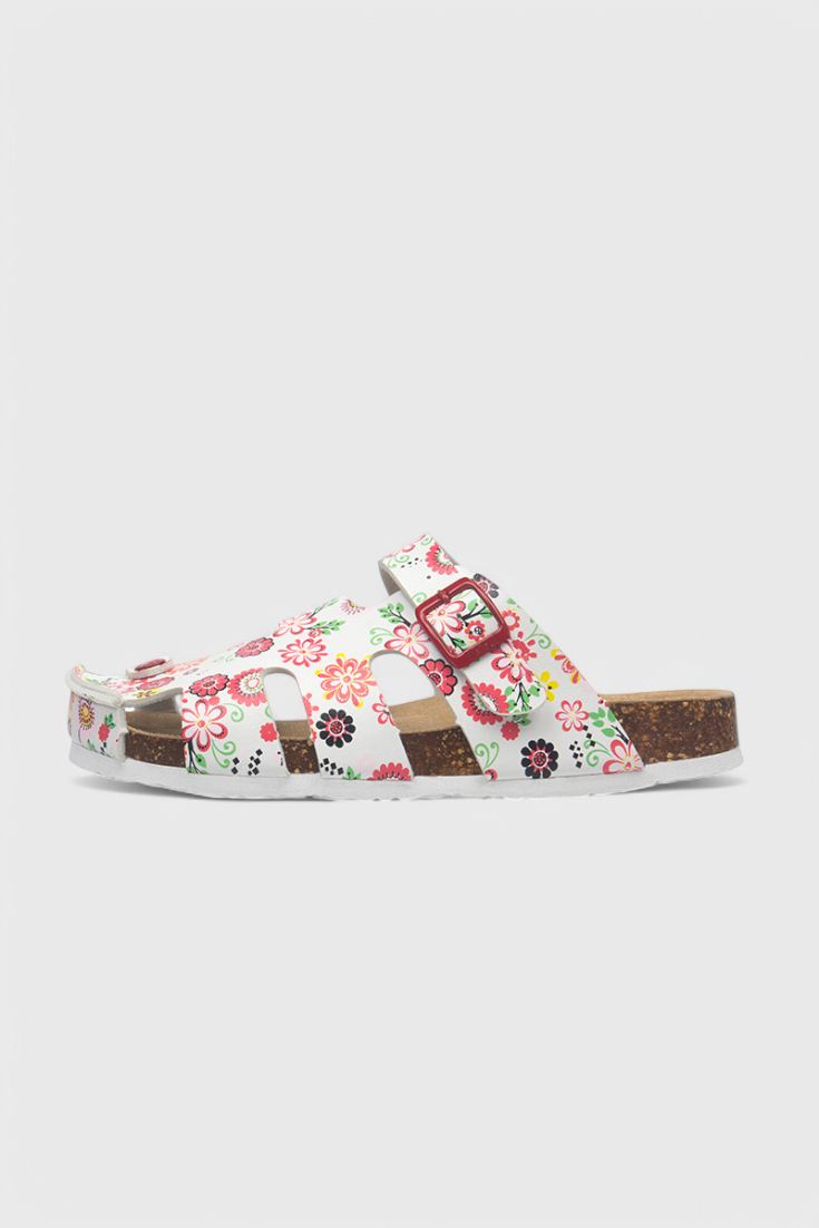 Isolde Buckled Cork Slide Clogs