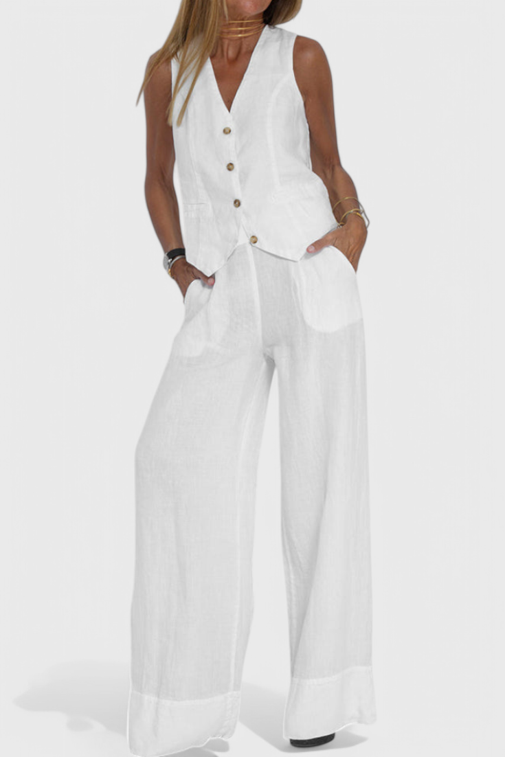 Nora Classic Cotton Short Sleeve Blouse