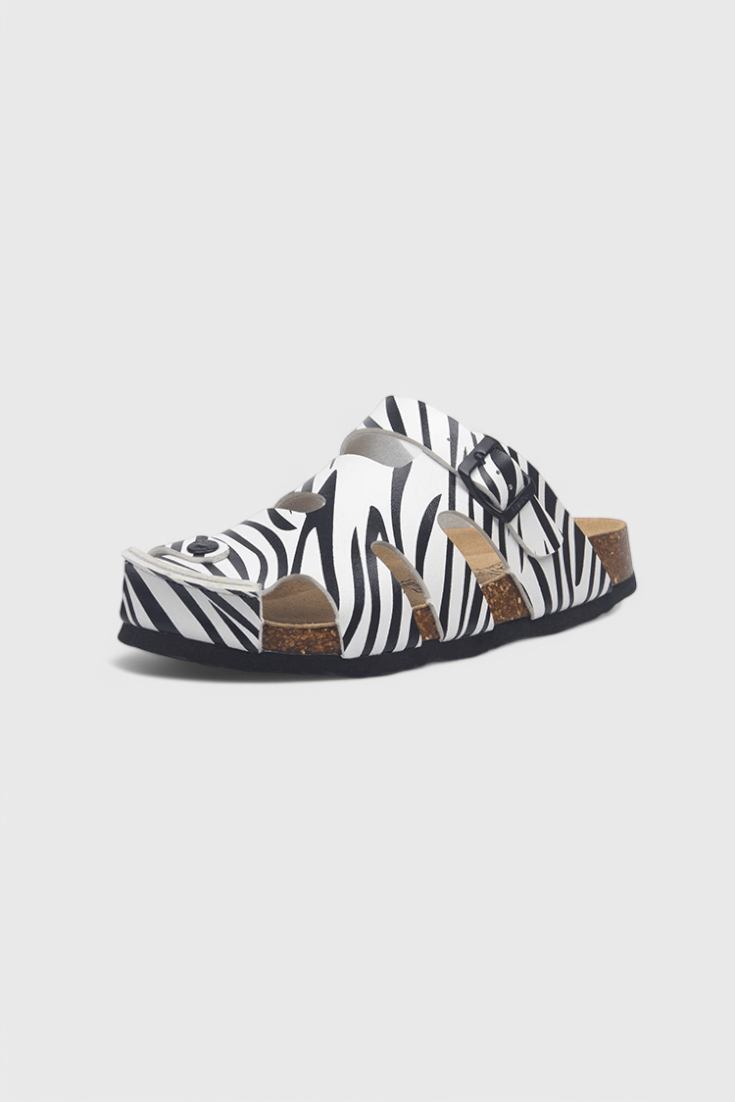 Isolde Buckled Cork Slide Clogs