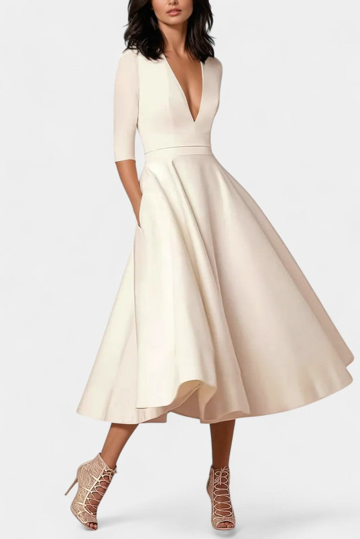 Nylah A-Line Swing Midi Dress