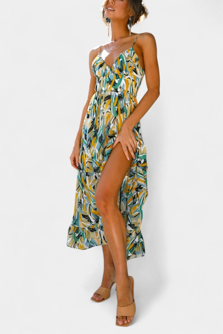 Fiona Vibrant Print Midi Dress