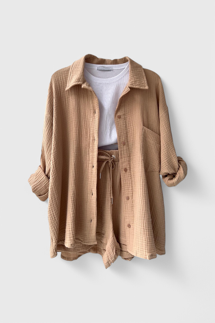 Xenia Relaxed Lounge Collar Set
