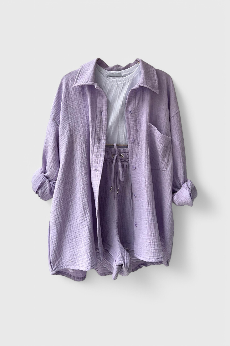 Xenia Relaxed Lounge Collar Set