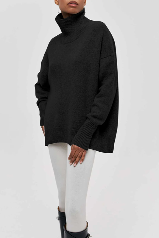 Kaisey Cloudless Sky Turtleneck Oversized Jumper