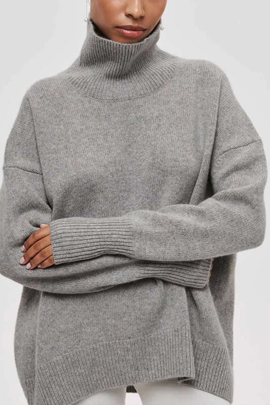 Kaisey Cloudless Sky Turtleneck Oversized Jumper
